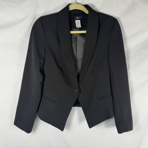 AQUA Brand Tuxedo Look Button Front Blazer Jacket Career Minimalist Size Medium - Picture 1 of 9